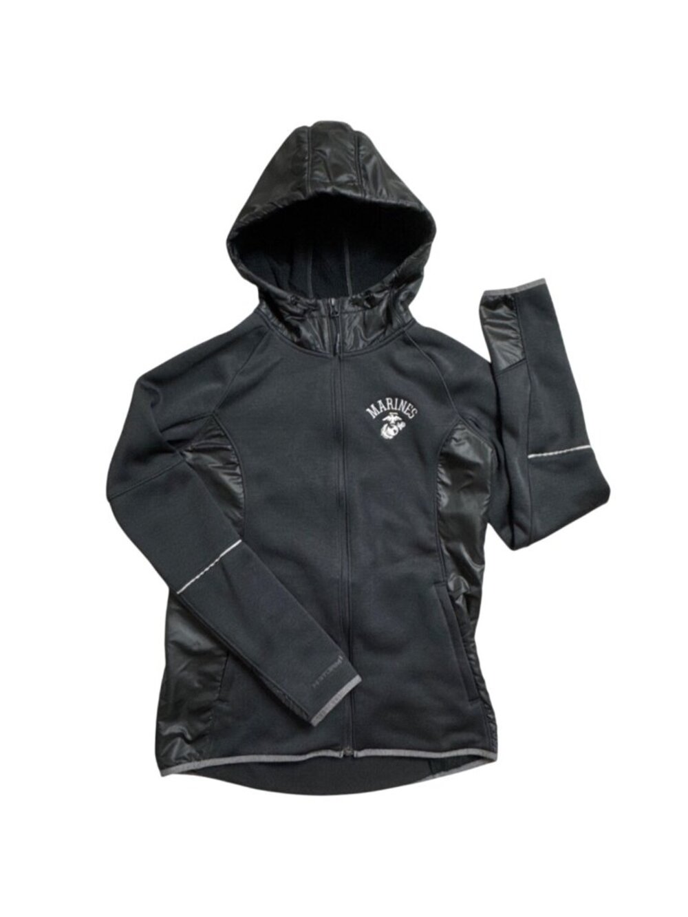 Under Armour Storm U.S. Marines Black Hooded Cold Gear Full Zip Small